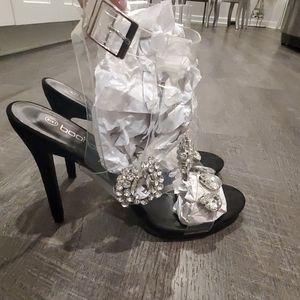 Brand New never worn jeweled clear heels